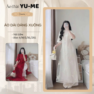 Áo Dài Cách Tân Dáng Xuông Trúc Anh 4 Tà Sang Trọng Trẻ Trung -Áo Dài YUME