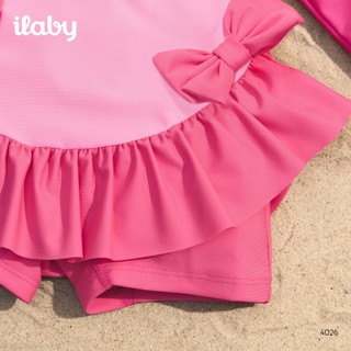 [TẶNG TÚI] Bộ đồ bơi bé gái dài tay ILABY HCM họa tiết nàng tiên cá chất liệu thun lạnh co giãn chống nắng [4026]