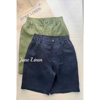 Quần short nam LINEN 100%, 200gsm, lưng thun. JUNE LINEN-QN26-01