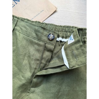 Quần short nam LINEN 100%, 200gsm, lưng thun. JUNE LINEN-QN26-01
