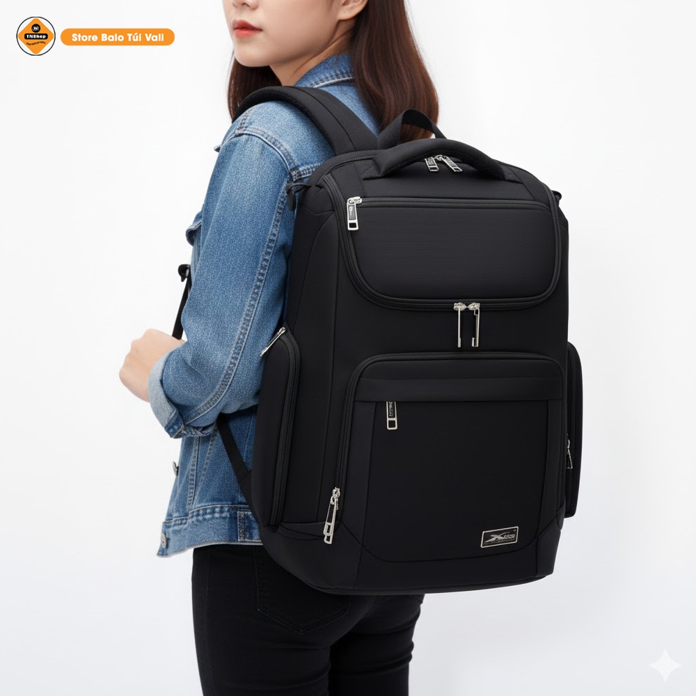 Balo laptop Xbags Prime X, Balo công sở màu đen 15.6 inch, nhiều ngăn tiện lợi, Đẳng cấp thời trang!
