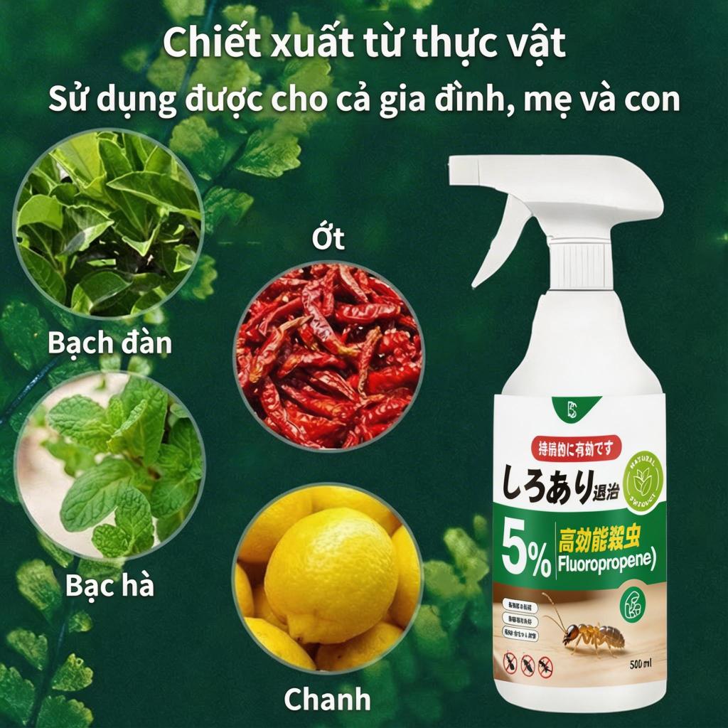 🐀 Xịt đuổi chuột 500ml – Làm chuột không còn đường sống, chiết xuất thực vật, an toàn cho mẹ & bé ✅