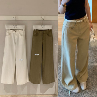 𝐏𝐡𝐢𝐞𝐧 𝐖𝐆𝐖𝐄 | (Sẵn) w9145 Quần Jean Trơn Ống Suông Rộng 2 Màu Basic