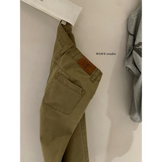 𝐏𝐡𝐢𝐞𝐧 𝐖𝐆𝐖𝐄 | (Sẵn) w9145 Quần Jean Trơn Ống Suông Rộng 2 Màu Basic