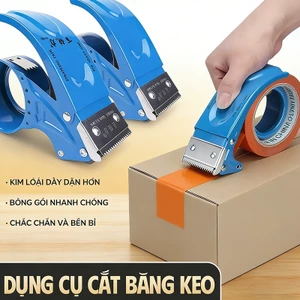 Dụng cụ cắt băng keo đa năng công nghiệp, máy đóng gói hàng hóa tự động răng sắt bền, kèm lưỡi dao