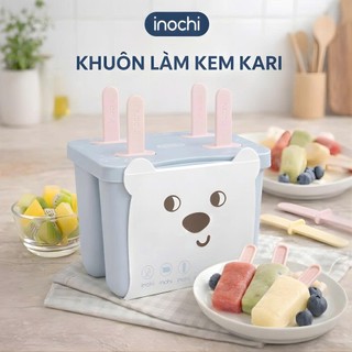 Khuôn làm kem Inochi-Kari tiện dụng màu Cam/Hồng/Xanh