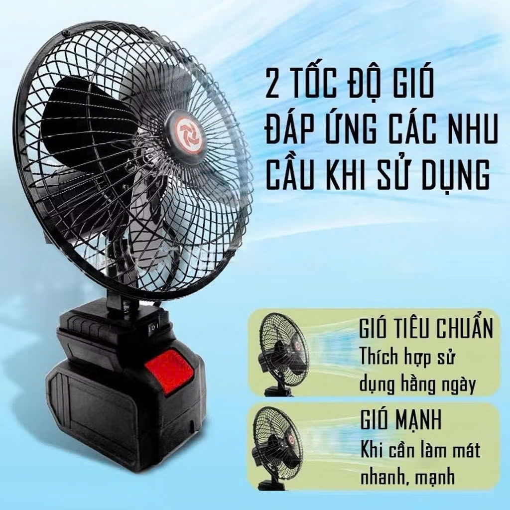 Quạt Tích Điện Pin 10-20 Cell Dùng Liên Tục 7-12H Mini Gọn Nhẹ Bền Đẹp Tiện Lợi Đa Năng
