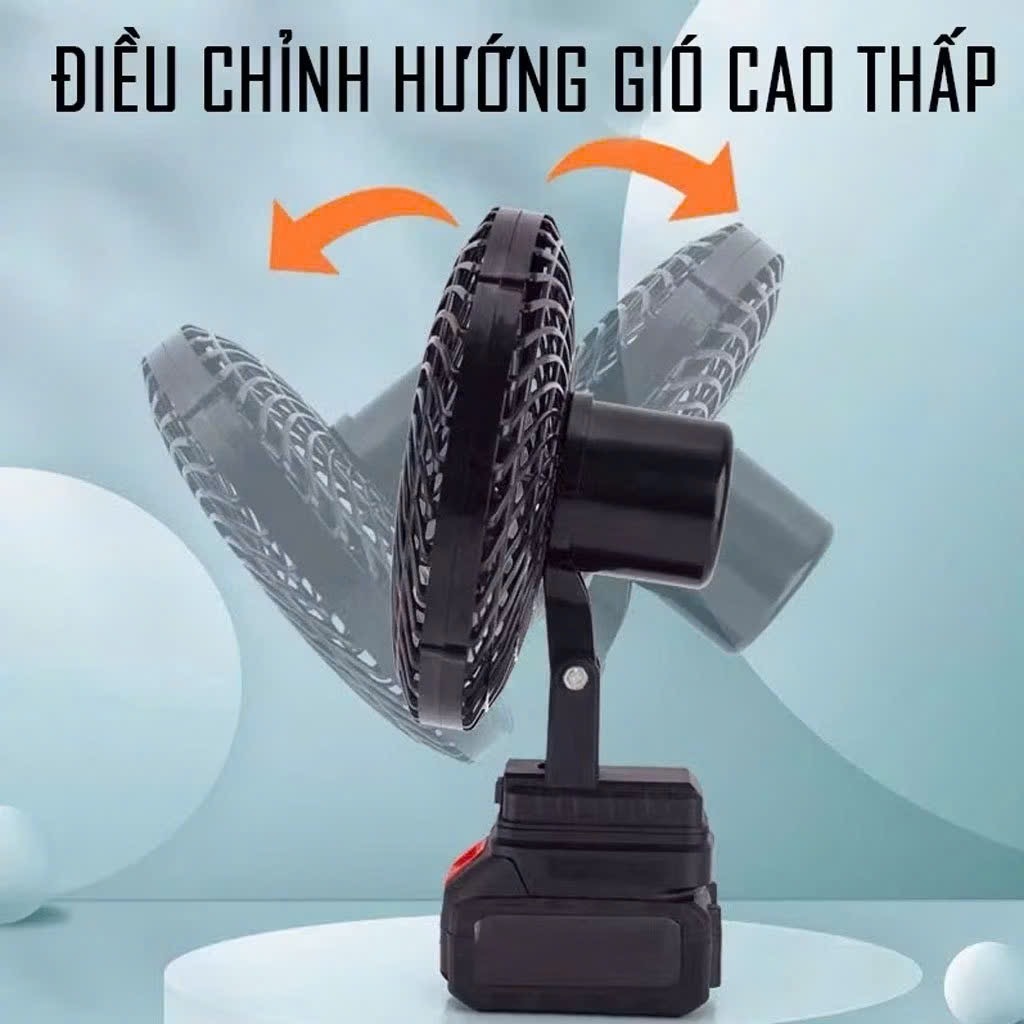 Quạt Tích Điện Pin 10-20 Cell Dùng Liên Tục 7-12H Mini Gọn Nhẹ Bền Đẹp Tiện Lợi Đa Năng
