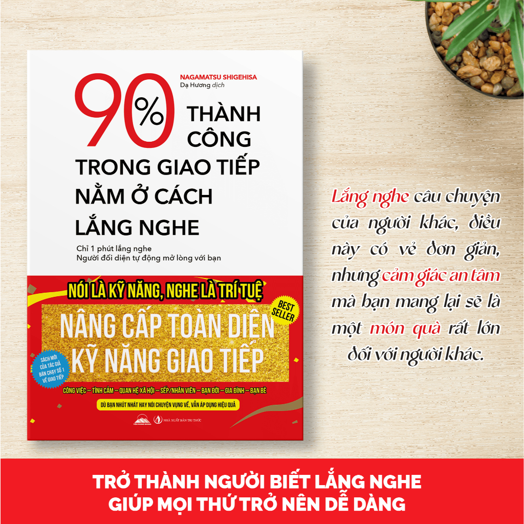 Sách - 90% Thành Công Trong Giao Tiếp Nằm Ở Cách Lắng Nghe - Nói Là Kỹ Năng, Nghe Là Trí Tuệ