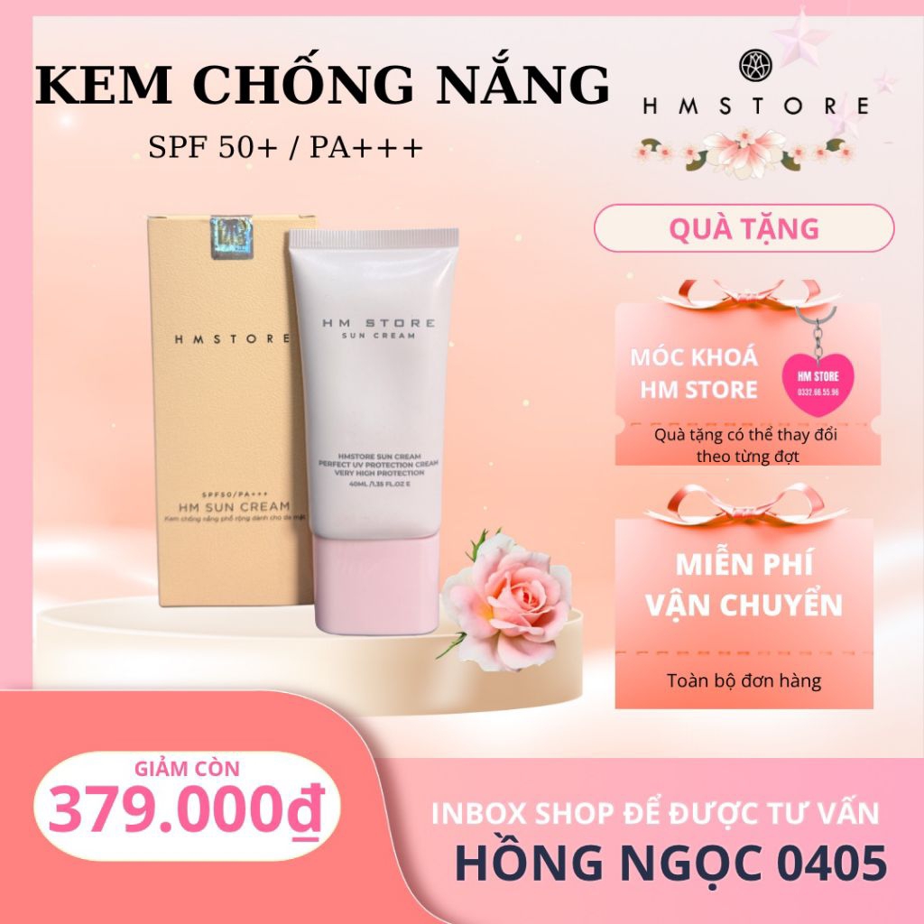 KEM CHỐNG NẮNG HMSTORE 40 ML-BẢO VỆ DA,