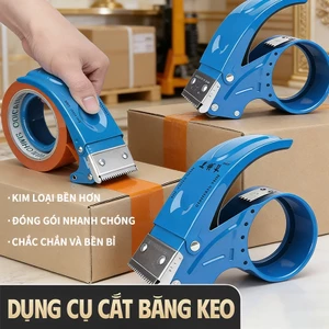 Máy cắt băng dính tự động tiện lợi, dụng cụ đóng gói cao cấp răng sắt cứng, chống trượt tay nghề