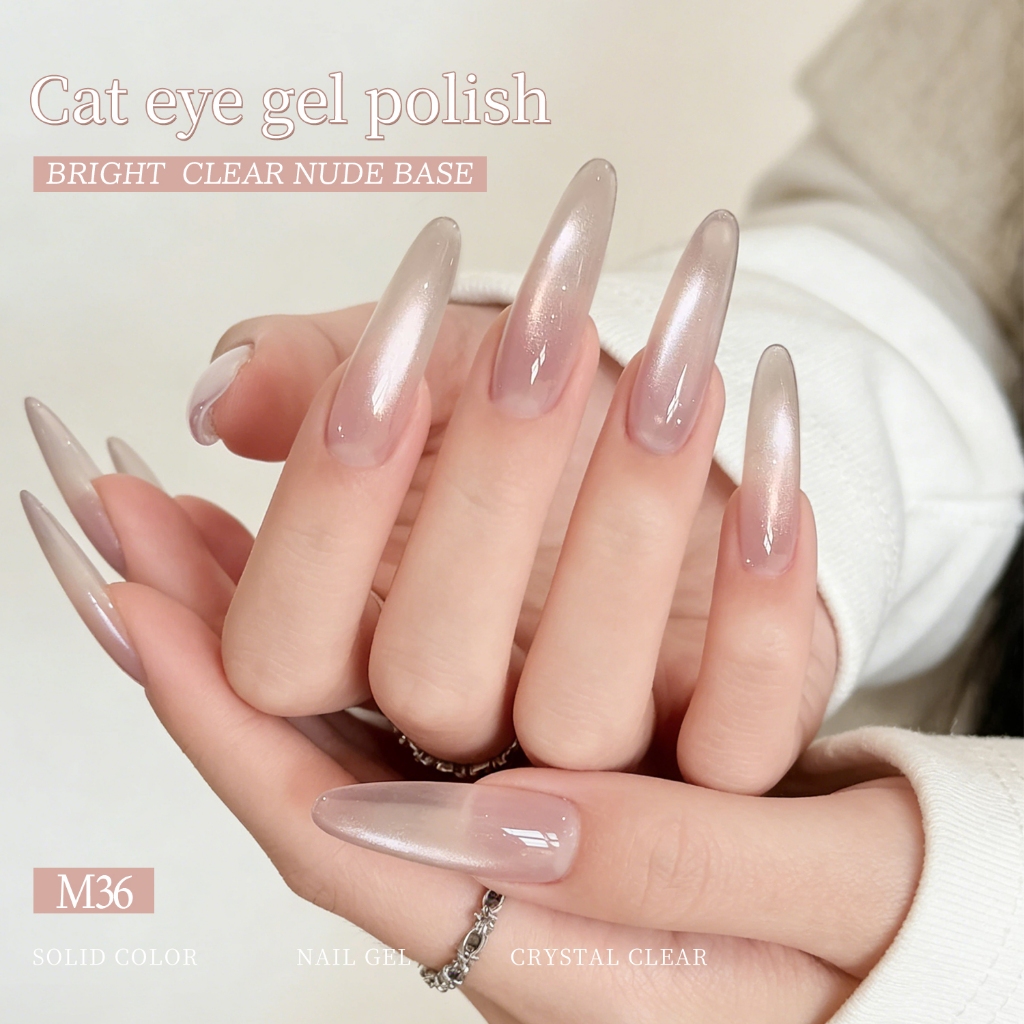 XEIJAYI 10ml - Sơn gel móng tay màu nude mắt mèo mới, hoàn hảo để tự làm nghệ thuật vẽ móng tại nhà.