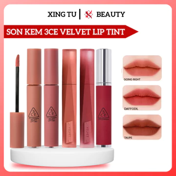 Son kem lì 3CE Velvet Lip Tint mềm mịn môi lâu trôi bền màu Son Kem Kì 3CE Chính Hãng nhiều màu - Xingtu Beauty