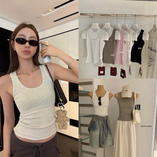 𝐏𝐡𝐢𝐞𝐧 𝐖𝐆𝐖𝐄 | w9219 Áo 3 Lỗ Len Tăm Ôm Body 5 Màu Trơn