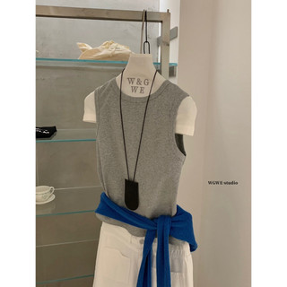 𝐏𝐡𝐢𝐞𝐧 𝐖𝐆𝐖𝐄 | (Sẵn) w9069 Áo Sát Nách Cổ Tròn Ôm Vừa Vặn Trơn
