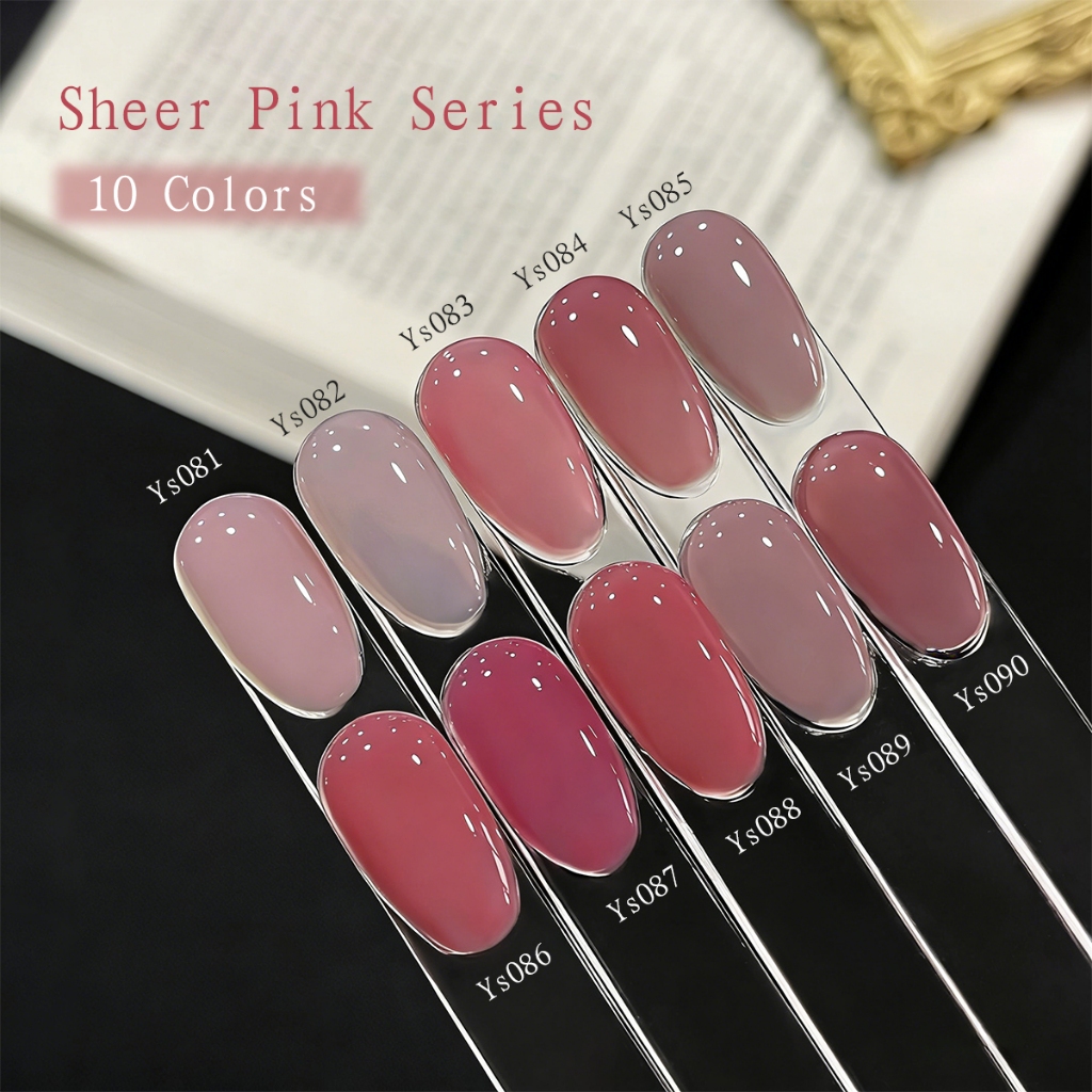 XEIJAYI 10ml - Sơn móng tay dạng gel màu hồng nude và hồng đào, độ bão hòa thấp, thích hợp sử dụng hàng ngày.