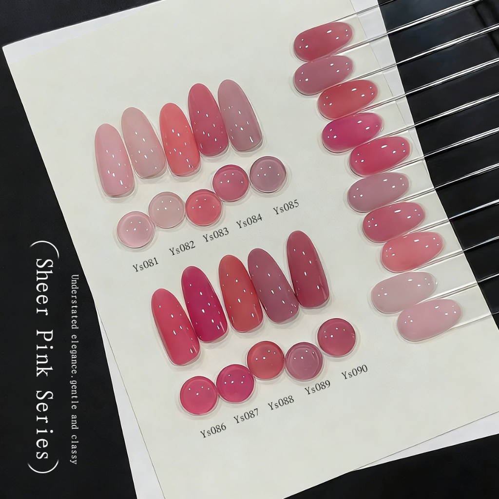XEIJAYI 10ml - Sơn móng tay dạng gel màu hồng nude và hồng đào, độ bão hòa thấp, thích hợp sử dụng hàng ngày.