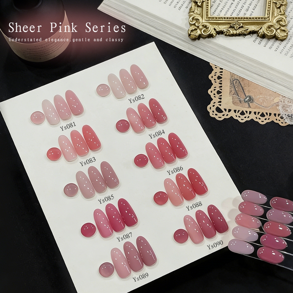 XEIJAYI 10ml - Sơn móng tay dạng gel màu hồng nude và hồng đào, độ bão hòa thấp, thích hợp sử dụng hàng ngày.