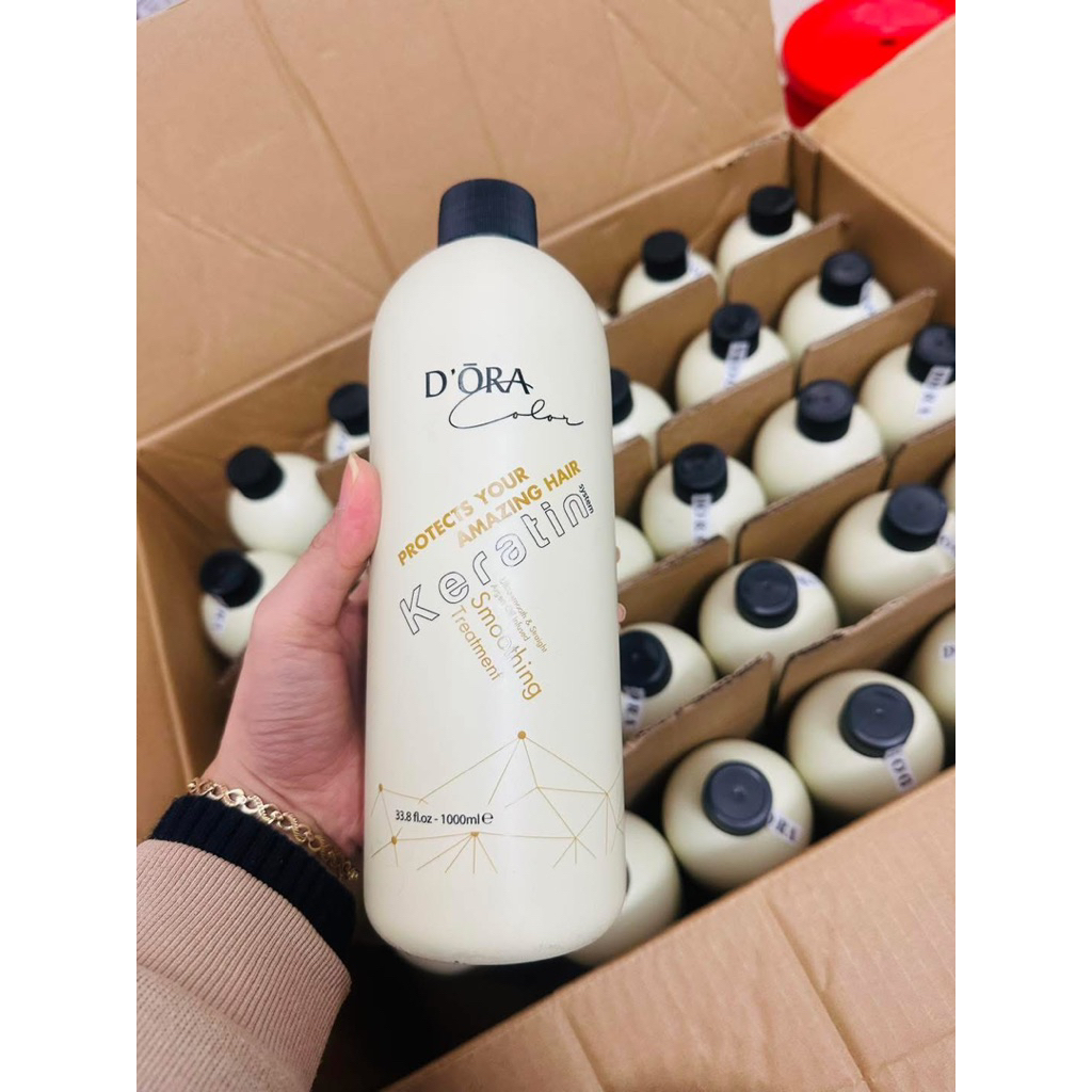 Keratin DORA phục hồi tóc hư nát 1000ml chính hãng ,dành cho salon chuyên nghiệp