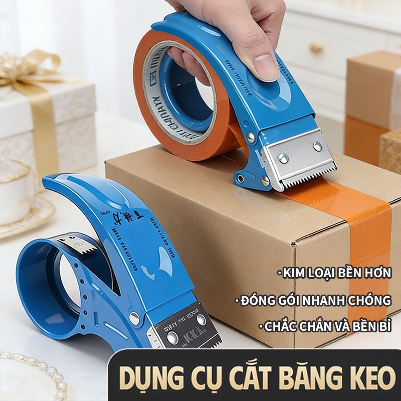 Dao cắt băng keo đa năng cầm tay, thiết bị đóng gói răng sắt chắc chắn, xé băng dính nhanh chóng giá