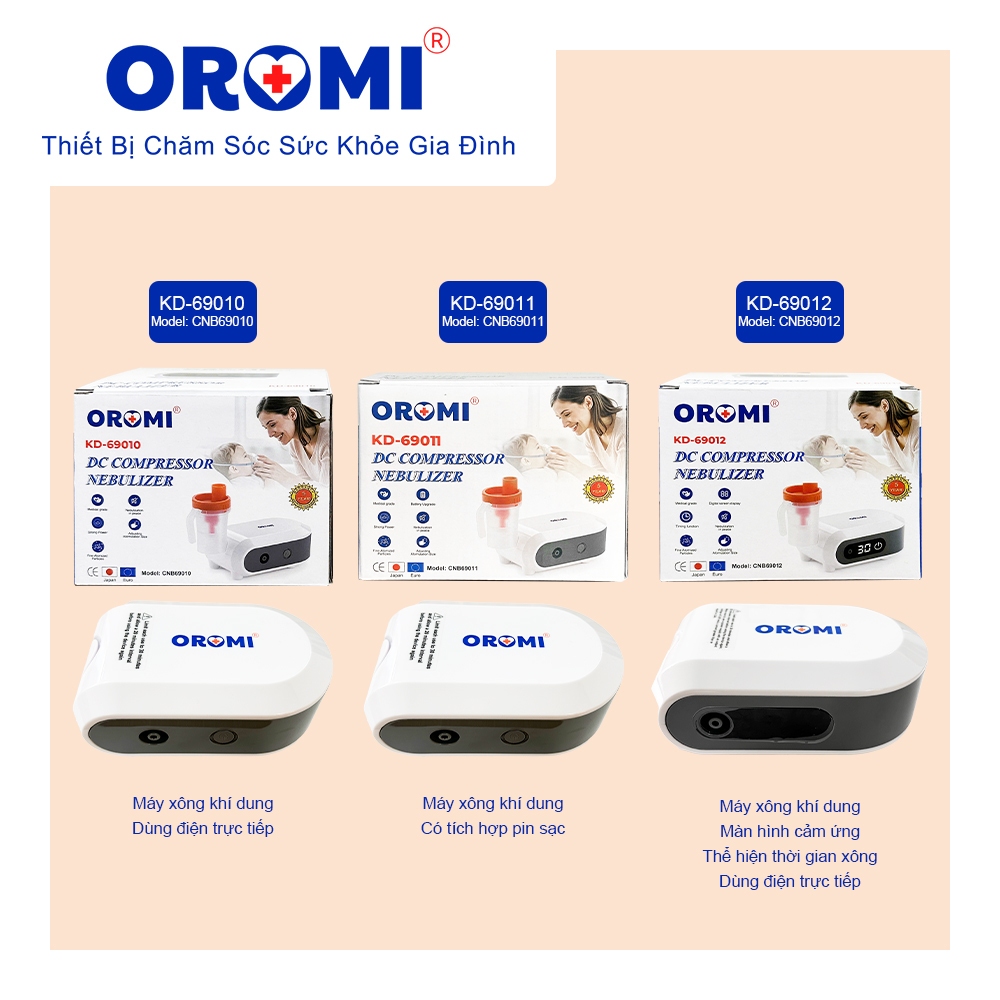Máy xông khí dung mini OROMI KD-69010/KD-69011/KD-69012 - Máy khí dung cho gia đình