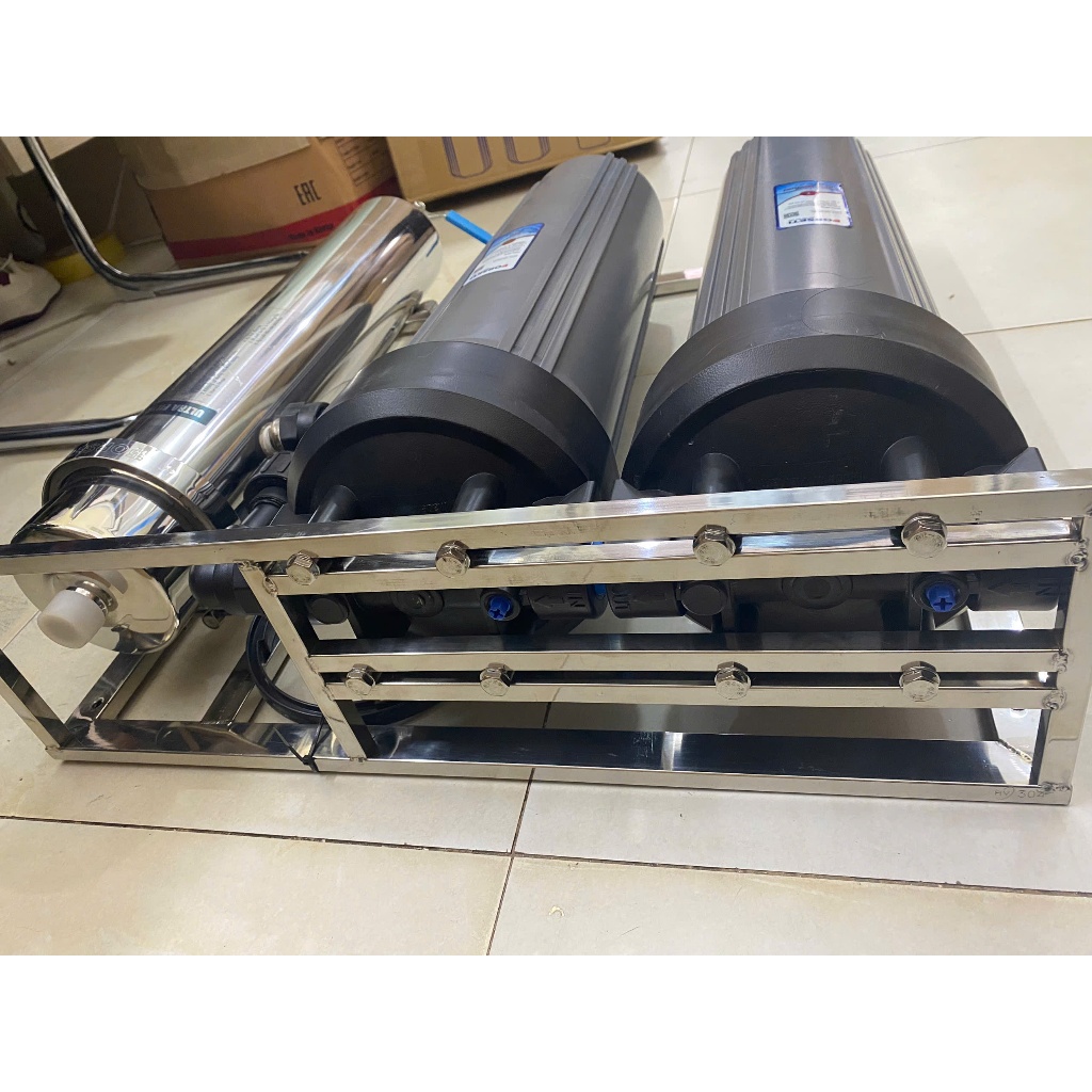 Bộ Máy Lọc Tổng Đầu Nguồn UF Bao Gồm 2 Lõi Béo+ Màng UF 3000 L/H Lõi 2 CTO Than Nén Dùng :Lọc Sinh Hoạt (Treo Tường)