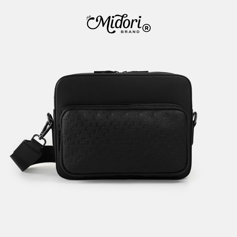 Túi Hộp Da PU Đeo Chéo PERRY Nam Nữ Monogram Đựng Điện Thoại Ipad Đi Chơi | MIDORI FOR MAN
