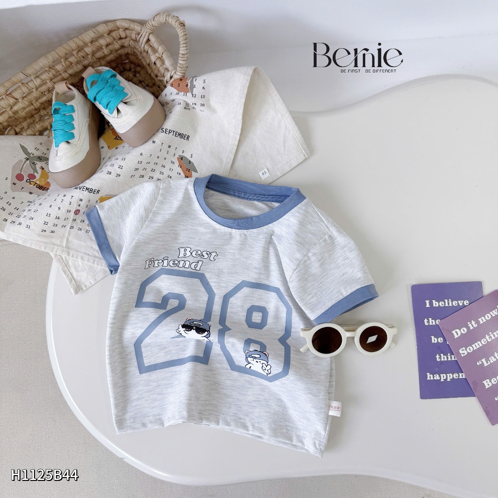 Set cộc tay Best Frend in số 28 Bernie chất liệu cotton phối quần kaki mềm mát cho bé trai 9-28kg