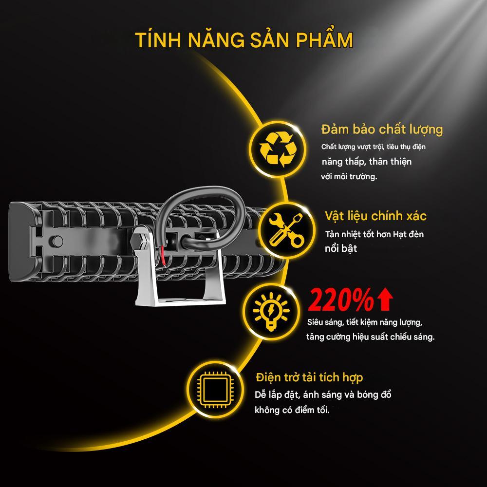 Đèn Trợ Sáng Đèn LED làm việc Spotlight Đèn pha ô tô siêu sáng 9-30V cho ô tô, xe máy, xe tải, thuyền, máy kéo, xe kéo &