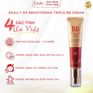 Kem nền BB Che Phủ Khuyết Điểm Chống nắng Hoàn Hảo Kem nền Tone Tự Nhiên Edally Hàn Quốc Chính Hãng