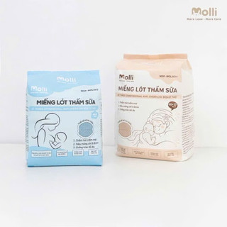 Túi 50-100 miếng lót thấm sữa Molli 6D chính hãng cao cấp