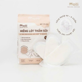 Túi 50-100 miếng lót thấm sữa Molli 6D chính hãng cao cấp