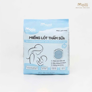 Túi 50-100 miếng lót thấm sữa Molli 6D chính hãng cao cấp