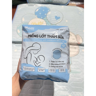 Túi 50-100 miếng lót thấm sữa Molli 6D chính hãng cao cấp