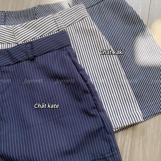 TINI SỌC| Quần short cạp trễ hoạ tiết sọc | Bymintt