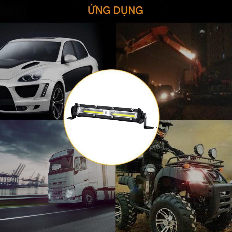 Đèn làm việc / Đèn phụ trợ LED COB 12-24V 7inch chiếu sáng an toàn khi lái xe dành cho xe tải xe máy xe tay ga xe địa