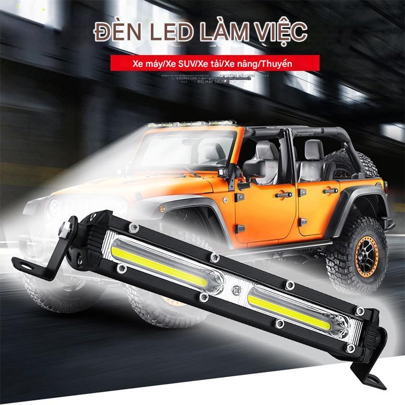 Đèn làm việc / Đèn phụ trợ LED COB 12-24V 7inch chiếu sáng an toàn khi lái xe dành cho xe tải xe máy xe tay ga xe địa