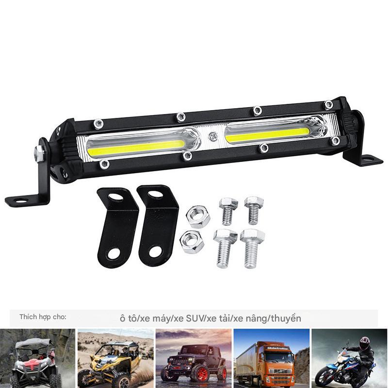 Đèn làm việc / Đèn phụ trợ LED COB 12-24V 7inch chiếu sáng an toàn khi lái xe dành cho xe tải xe máy xe tay ga xe địa