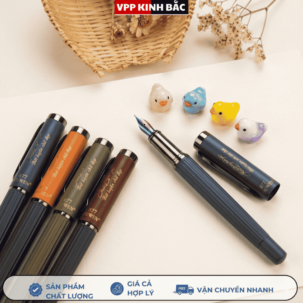 Bút máy luyện chữ đẹp ngòi lá tre tách đôi calligraphy 877-Bút Thanh Đậm