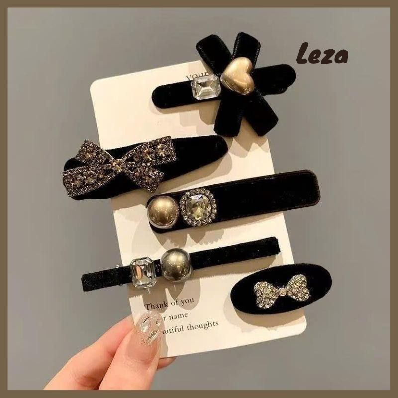 LEZA - SET 5 kẹp tóc hoa/gấu bông dễ thương cho nữ phong cách Hàn Quốc