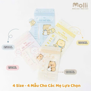 Hộp 30 túi trữa sữa Molli chính hãng - dung tích 150ml/200ml/250ml
