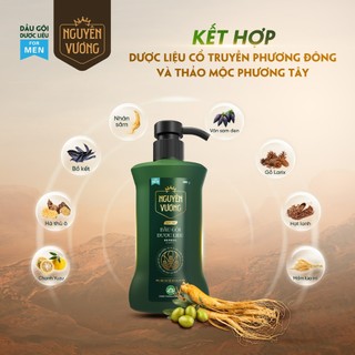 Dầu gội dược liệu Nguyên Vương dành cho nam hương nam tính lịch lãm 400g