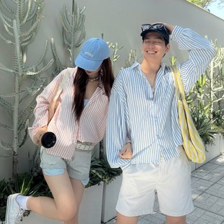 Áo Sơ Mi Sọc Tay Dài SSS.A Form Rộng Unisex Nam Nữ Nhiều Màu SSSTORE.Aesthetic