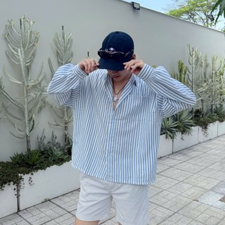 Áo Sơ Mi Sọc Tay Dài SSS.A Form Rộng Unisex Nam Nữ Nhiều Màu SSSTORE.Aesthetic
