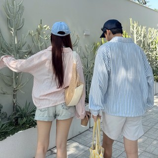 Áo Sơ Mi Sọc Tay Dài SSS.A Form Rộng Unisex Nam Nữ Nhiều Màu SSSTORE.Aesthetic