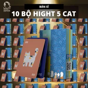 10 Bộ HIGHT 5 CAT (Mèo Đập Tay) 61 lá THE KAS Thư Giãn Cùng Bạn Bè, Gia Đình Boardgame