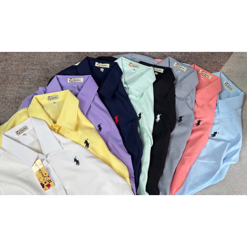 [Peinn] Áo sơ mi from rộng tay dài nữ thêu ngựa vải cotton lụa