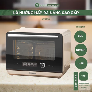 Lò nướng hấp đa năng QCOOKO, Nồi chiên hơi nước có hấp dung tích 20L kết hợp 3 chế độ CHIÊN NƯỚNG, HẤP, KHỬ TRÙNG