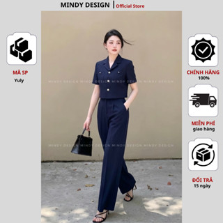 Yuly - Áo vest nữ ngắn tay công sở nữ thanh lịch che eo che bụng - Thiết kế cao cấp Mindy Design