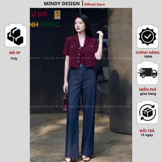 Yuly - Áo vest nữ ngắn tay công sở nữ thanh lịch che eo che bụng - Thiết kế cao cấp Mindy Design
